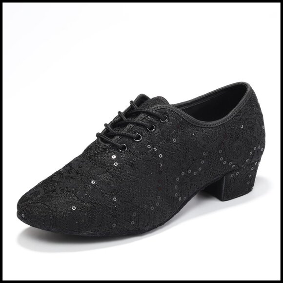 Shoes - Latin Dance Shoes Lace Up Ballet Practice Elegant Glitter Salsa Teaching